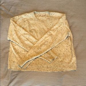 Everlane cashmere cropped speckled grey sweater